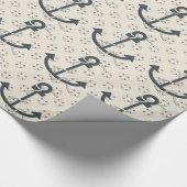 Rood Wit en Blauw Anker Cadeaupapier (Hoek)