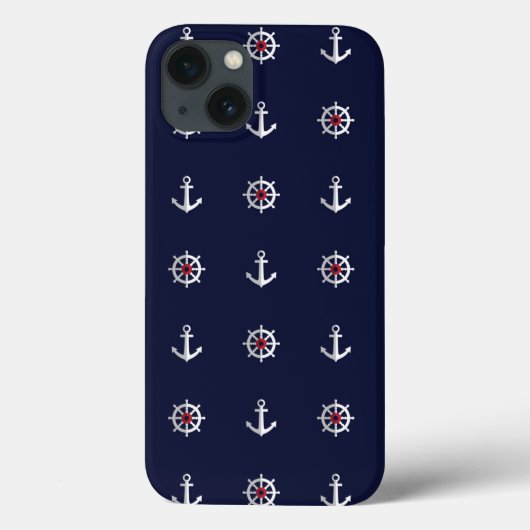 Rood Wit En Blauw Anker Patroon Case-Mate iPhone Case (Achterkant)