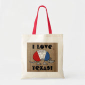 Rood, Wit en Blauw Armadillo-I Love Texas! Tote Bag (Voorkant)