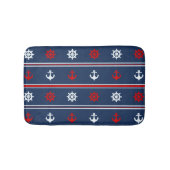 Rood wit en blauw autisch patroon badmat (Voorkant)