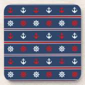 Rood wit en blauw autisch patroon bier onderzetter (Voorkant)