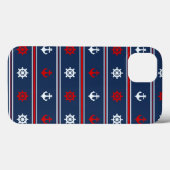 Rood wit en blauw autisch patroon Case-Mate iPhone case (Achterkant (horizontaal))