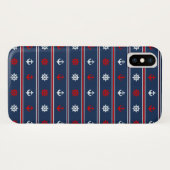 Rood wit en blauw autisch patroon Case-Mate iPhone case (Achterkant (horizontaal))