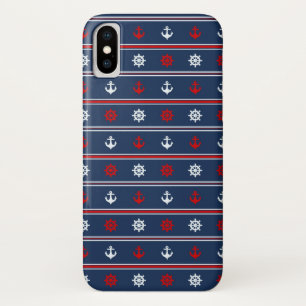Rood wit en blauw autisch patroon iPhone x hoesje