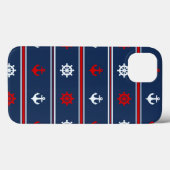 Rood wit en blauw autisch patroon Case-Mate iPhone case (Achterkant (horizontaal))