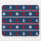 Rood wit en blauw autisch patroon muismat (Voorkant)