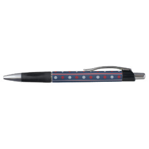 Rood wit en blauw autisch patroon pen