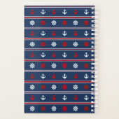 Rood wit en blauw autisch patroon planner (Achterkant)
