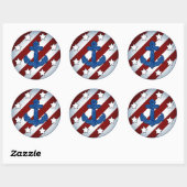 Rood, wit en blauw, autische Sticker (Vel)