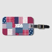 Rood, wit en blauw bagagelabel (Voorkant (horizontaal))