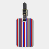 Rood, wit en blauw Bagagelabel (Voorkant verticaal)