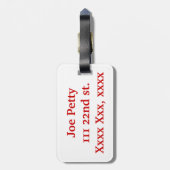Rood, wit en blauw Bagagelabel (Achterkant verticaal)