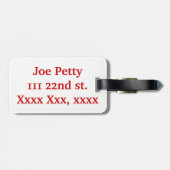 Rood, wit en blauw Bagagelabel (Achterkant horizontaal)