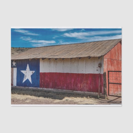 Rood, wit en blauw Barn - met sterren! Tissuepapier (Voorkant)