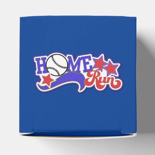 Rood wit en blauw Baseball Cube Favor Box2 Bedankdoosjes (Bovenkant)