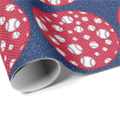 Rood Wit en Blauw Baseball Papier Bord (Rol Hoek)