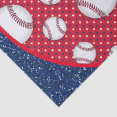 Rood Wit en Blauw Baseball Papier Bord (Detail)