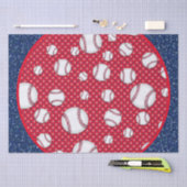 Rood Wit en Blauw Baseball Papier Bord (Craft)