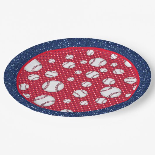 Rood Wit en Blauw Baseball Papier Bord (Gekanteld)