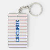 Rood wit en blauw Baseball-Sleutelhanger voor thui Sleutelhanger (achterkant)