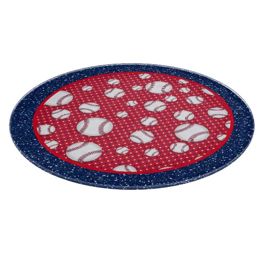 Rood wit en blauw Baseball Snijplank (Hoek)