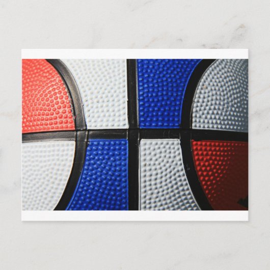 Rood wit en blauw Basketball Briefkaart (Voorkant)