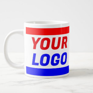 Rood, Wit, en Blauw Bedrijfslogo Jumbo Grote Koffiekop