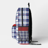 Rood, wit en blauw bedrukte rugzak (Rechts)