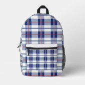 Rood, wit en blauw bedrukte rugzak (Voorkant)