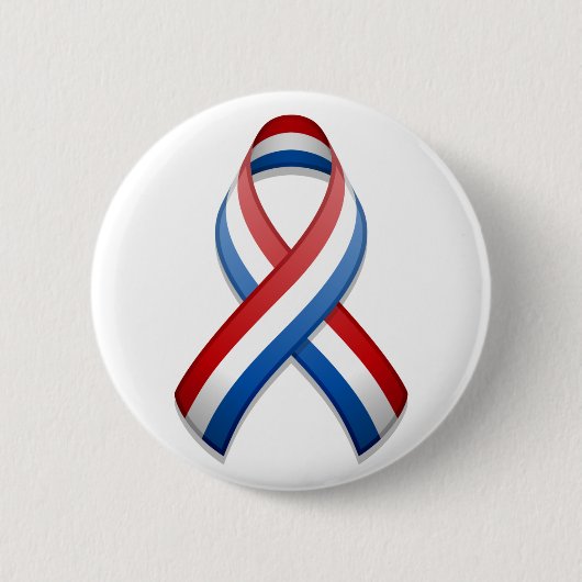 Rood, wit en blauw bewustzijn lint Button (Voorkant)
