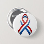 Rood, wit en blauw bewustzijn lint Button (Voorkant /achterkant)