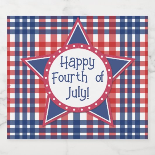 Rood, wit en blauw bier etiket (Enkel label)