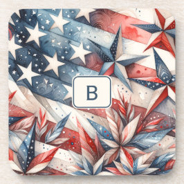 Rood wit en blauw bier onderzetter