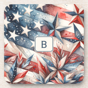 Rood wit en blauw bier onderzetter