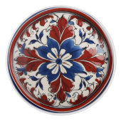 Rood, Wit en Blauw Bloemen Aangepaste Keramische K Keramische Knop (Voorkant)