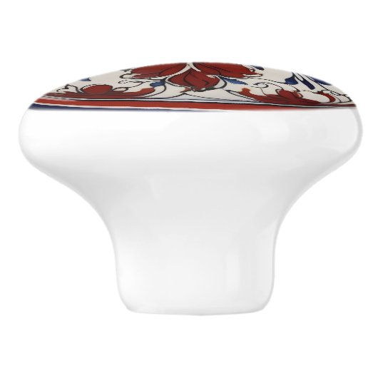 Rood, Wit en Blauw Bloemen Aangepaste Keramische K Keramische Knop (Zijkant)