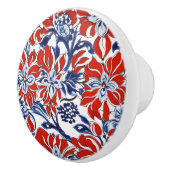 Rood, Wit en Blauw Bloemen Aangepaste Keramische K Knop (Rechts)
