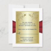 Rood, Wit en Blauw Bloemen RSVP-Kaart RSVP Kaartje (Achterkant)