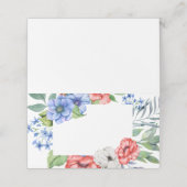 Rood Wit en Blauw Bloemmotief Patriottisch  Plaatskaartje (Buitenkant ongevouwen)