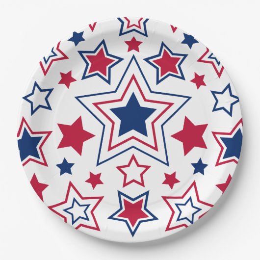 Rood wit en blauw Bord papier (Voorkant)