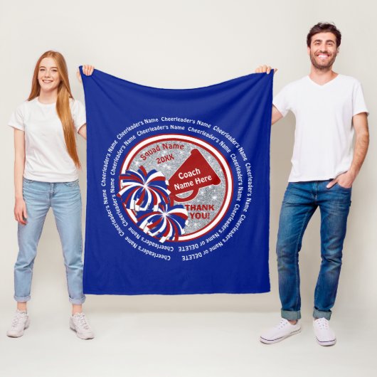 Rood-wit en blauw-borst-coachcadeauideeën fleece deken (In situ)