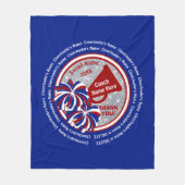 Rood-wit en blauw-borst-coachcadeauideeën fleece deken (Voorkant)