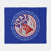 Rood-wit en blauw-borst-coachcadeauideeën fleece deken (Voorkant (Horizontaal))