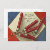 Rood, wit en blauw briefkaart (Voorkant / Achterkant)