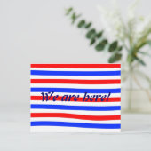 Rood wit en blauw briefkaart (Staand voorkant)
