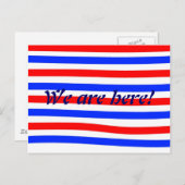 Rood wit en blauw briefkaart (Voorkant / Achterkant)