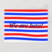 Rood wit en blauw briefkaart (Voorkant)