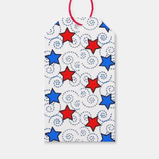 Rood Wit en Blauw Cadeaulabel (Voorkant)