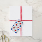 Rood Wit en Blauw Cadeaulabel (Met Touw)