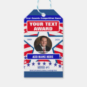 Rood, wit en blauw cadeaulabel (Voorkant)